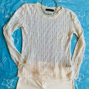 The Limited long sleeve knit cream sweater size S